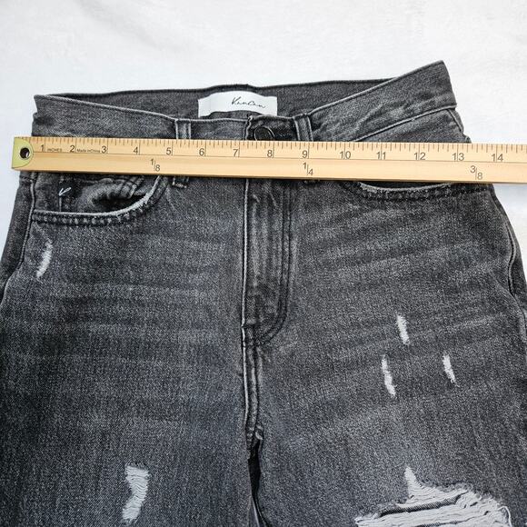 Kancan Estilo Black Dark Denim Skinny Jeans Cotton Distressed High Rise 1/24 - Picture 9 of 11